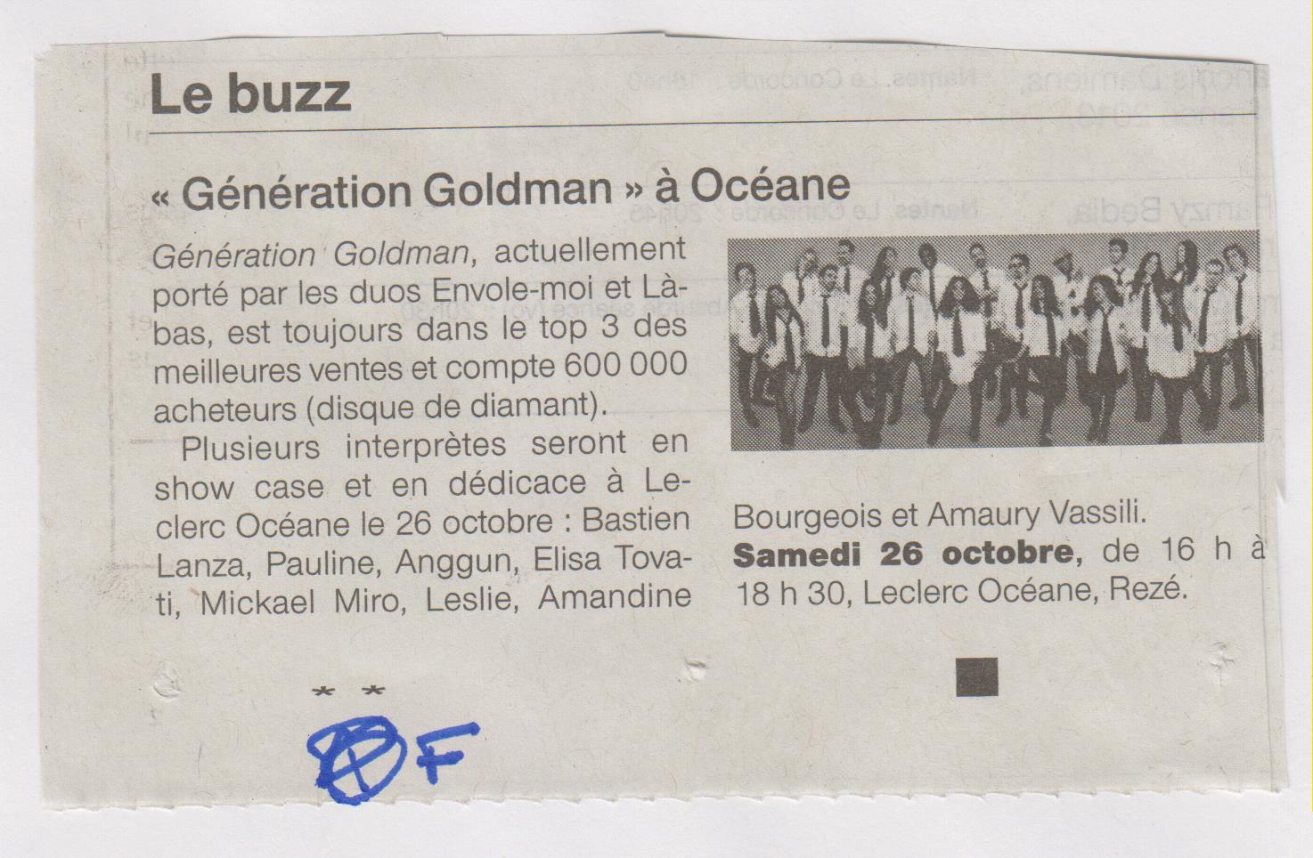 17.10.2013 - OUEST FRANCE GENERATION GOLDMAN 2