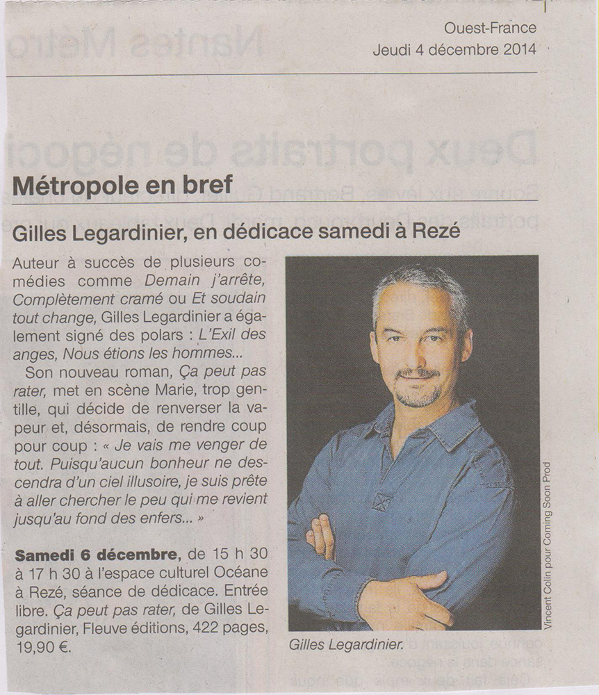 04.12.2014-OUEST-FRANCE---GILLES-LEGARDINIER