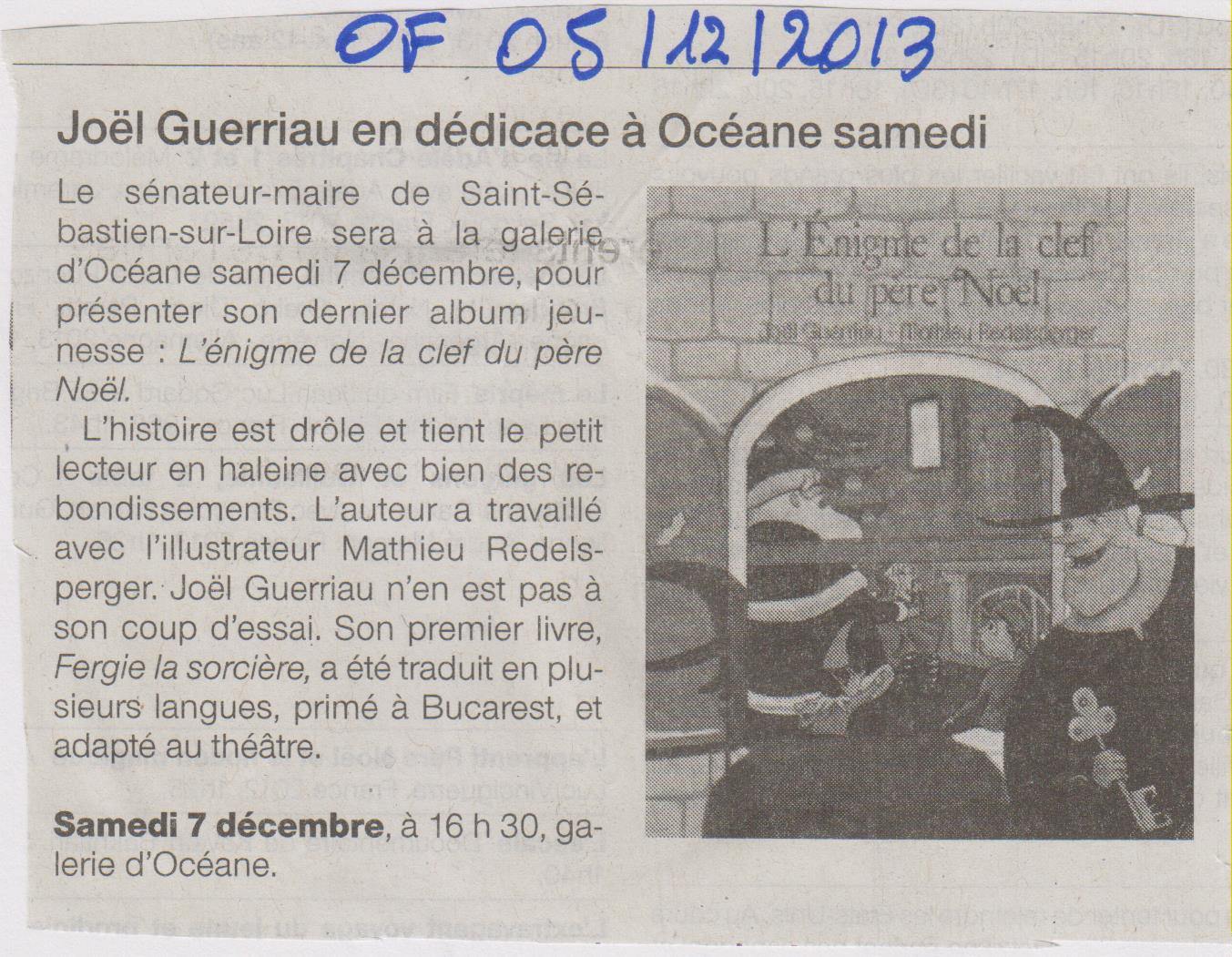 05.12.2013 - OUEST FRANCE - NOEL