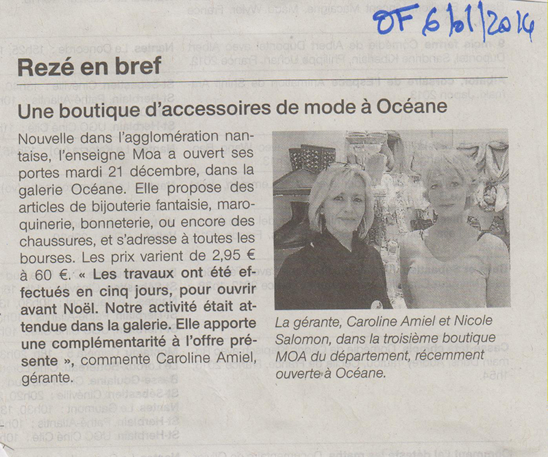 06.01.2014 - OUEST FRANCE - MOA