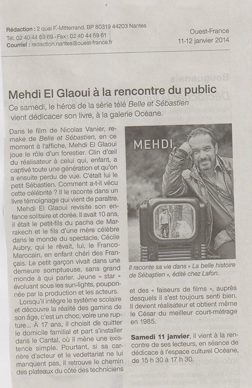 11.01.2014 - OUEST FRANCE - MEHDI