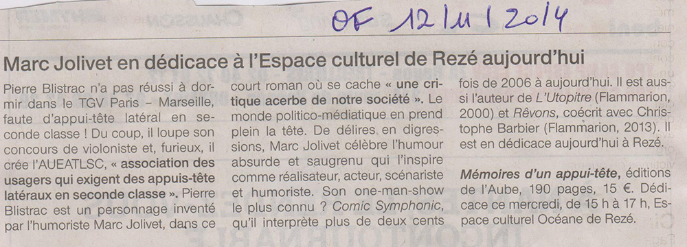 12.11.2014-OUEST-FRANCE-MARC-JOLIVET