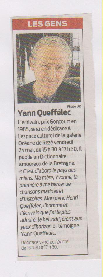 15-05-2013 - PRESSE OCEAN - YANN QUEFFELEC