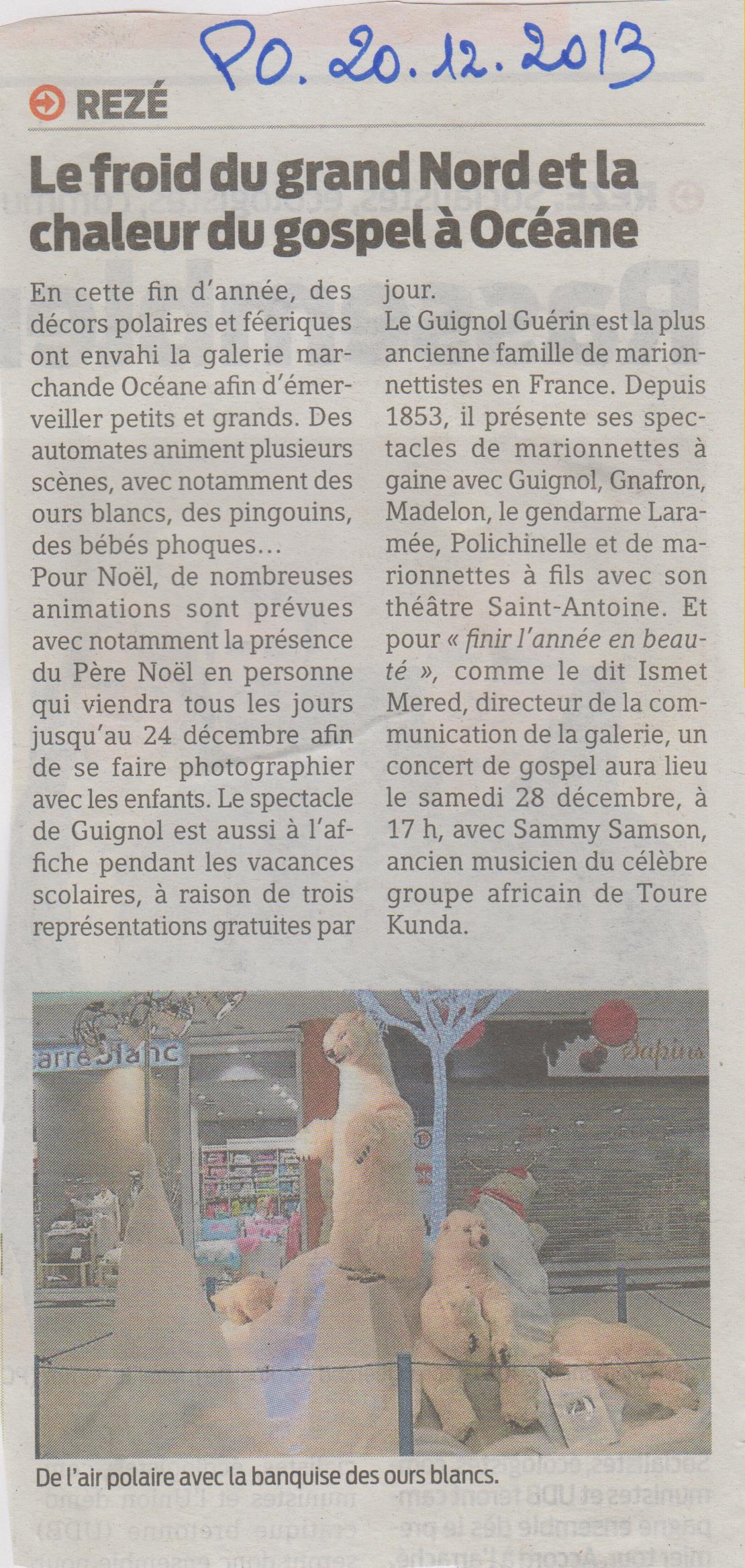 20.12.2013 - PRESSE OCEAN - NOËL