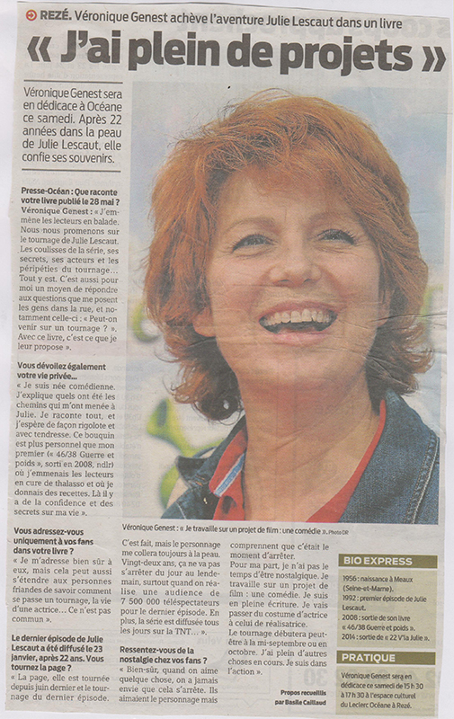 21.06.2014 - PRESSE OCEAN - VERONIQUE GENEST