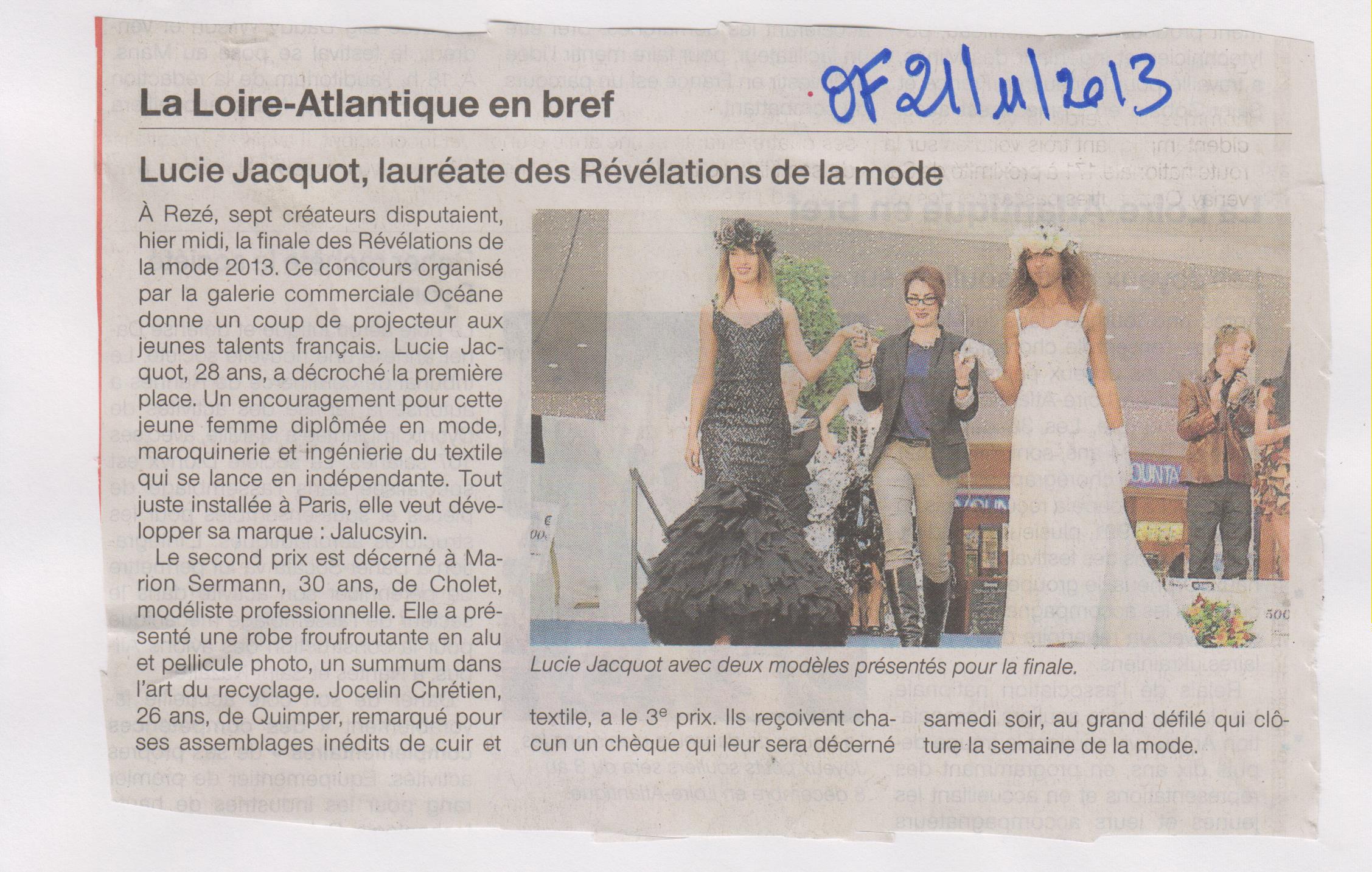 21.11.2013 - OUEST FRANCE - MODE