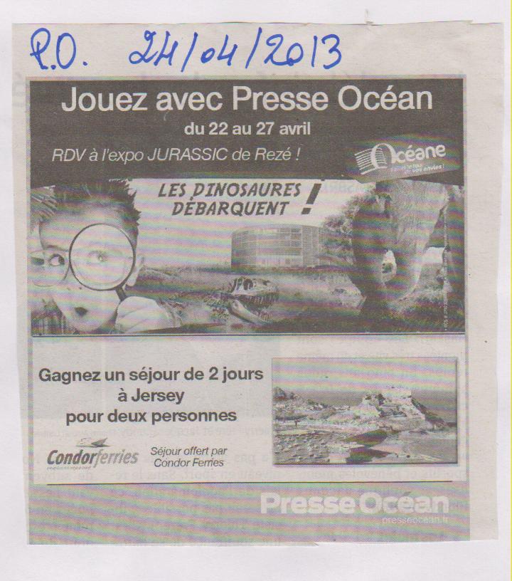 24.04.2013 - JURASSIC PARC - PRESSE OCEAN