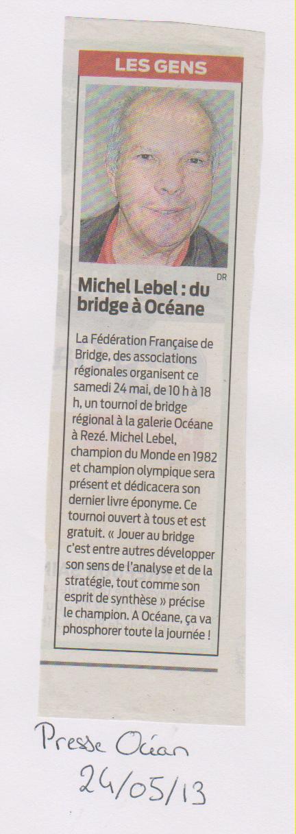 24.05.2013 - PRESSE OCEAN - BRIDGE