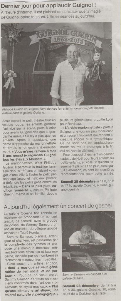 28.12.2013 - OUEST FRANCE - GOSPEL