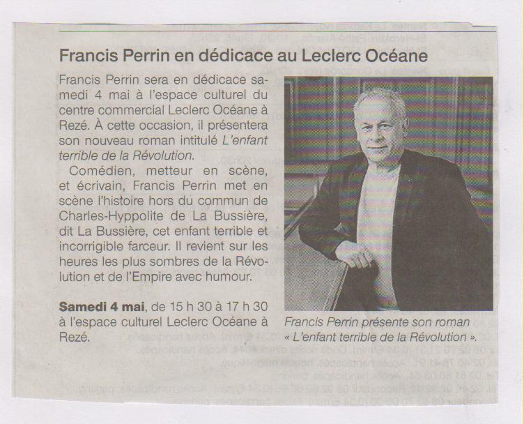 29.04.2013 - FRANCIS PERRIN - OUEST FRANCE