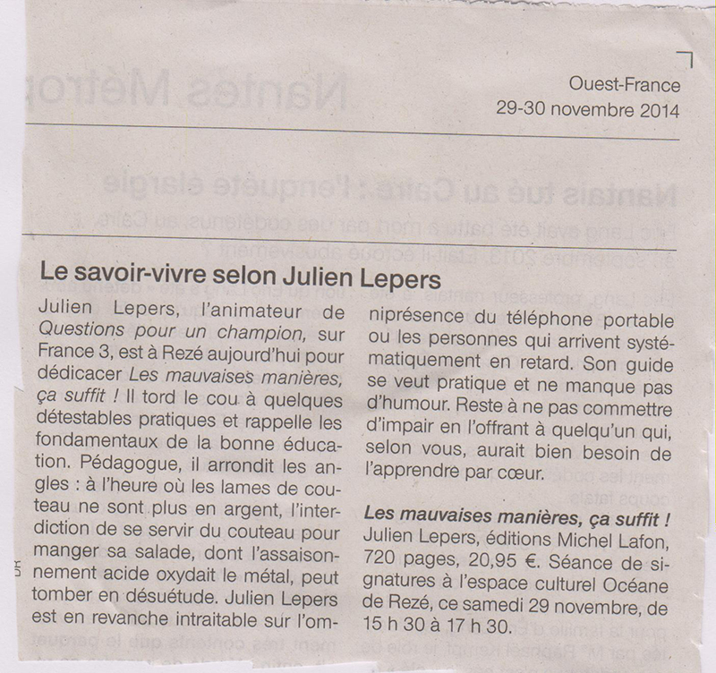 29.11.2014-OUEST-FRANCE-JULIEN-LEPERS