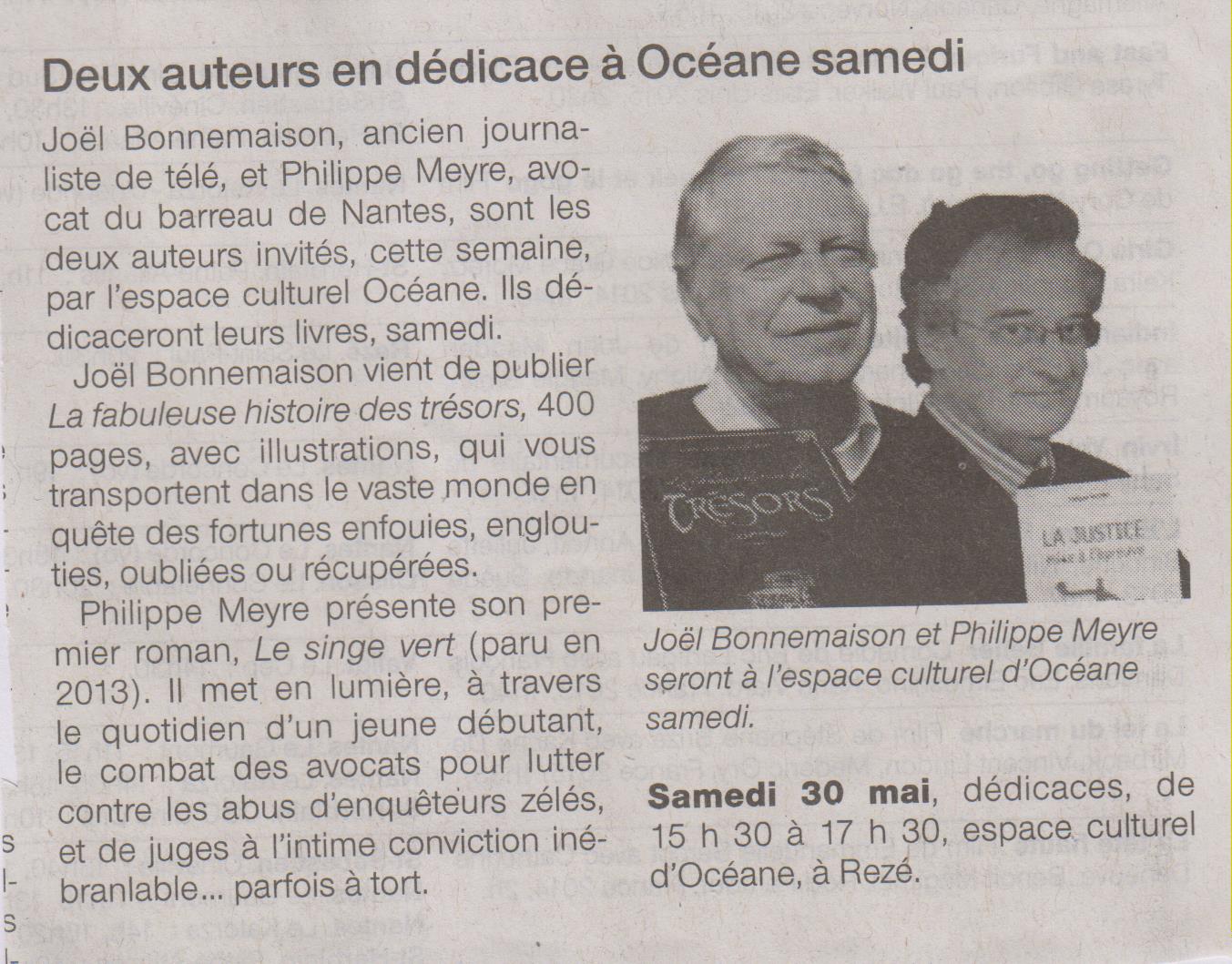 30.05.2015_OUEST FRANCE_PHILIPPE MEYRE_JOEL BONNEMAISON