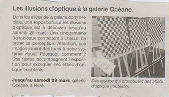 21.03.2014 - OUEST FRANCE - ILLUSION D'OPTIQUE