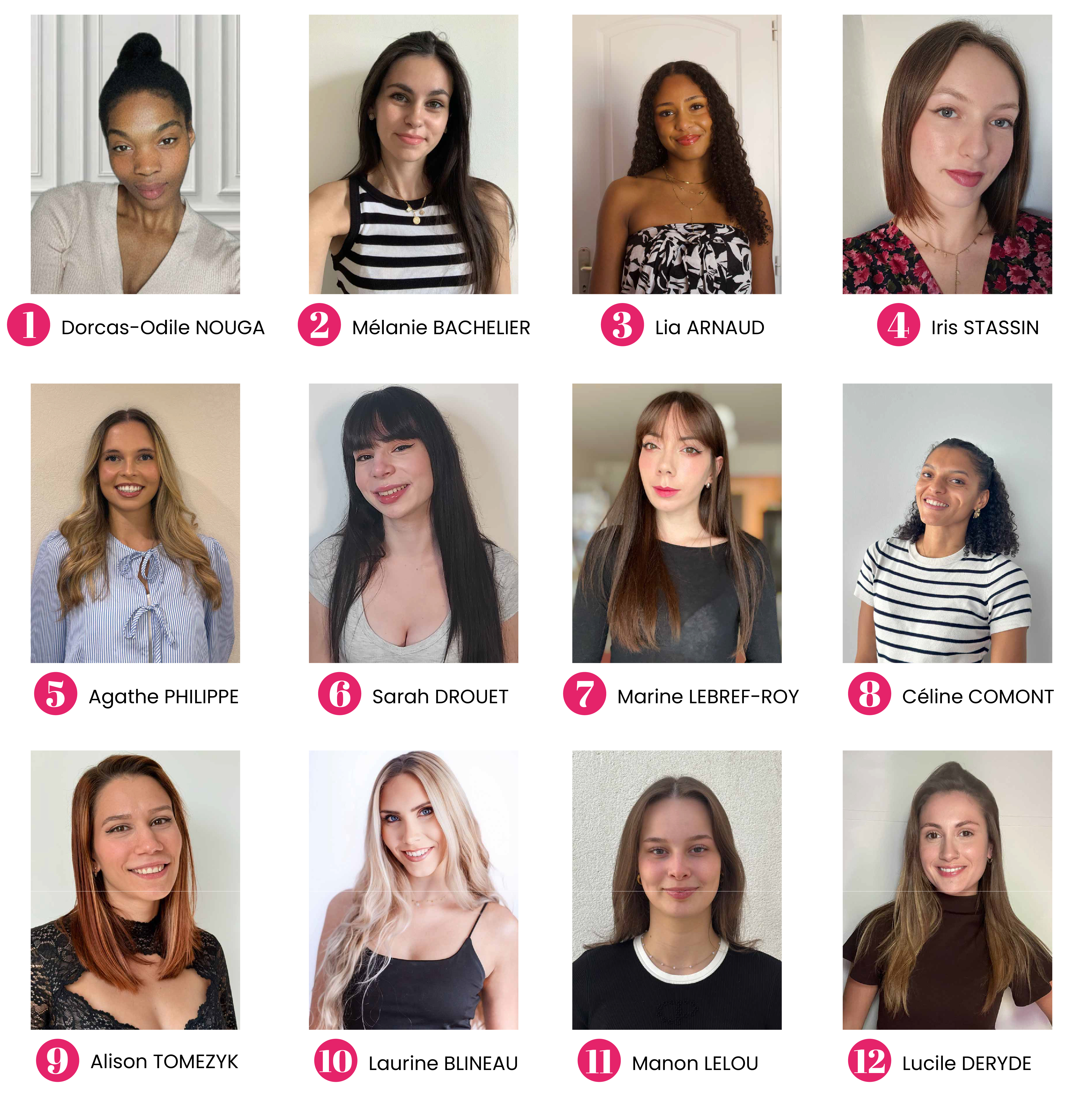 Photo des candidates