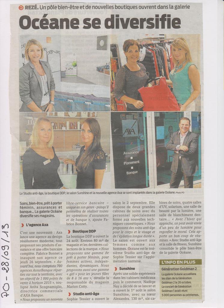 PRESSE OCEAN - 28.09.2013 - NOUVELLES BOUTIQUES