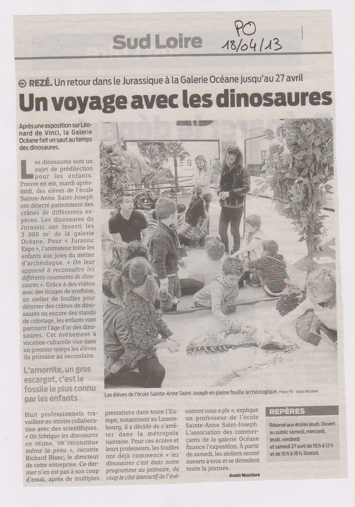 PRESSE OCEAN - JURASSIC PARC - 18-04-2013